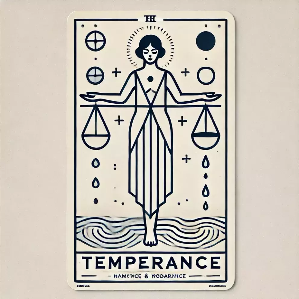 Tarotová karta Mírnost