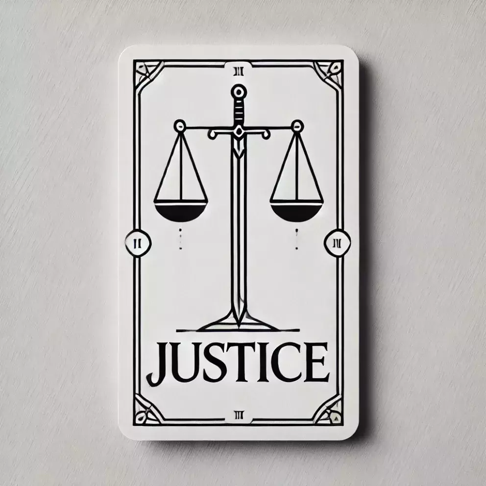 Tarotová karta Spravedlnost