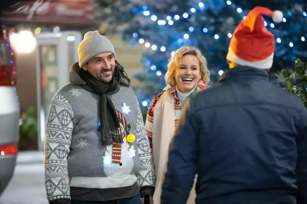 seriál Ulice, pár ve vánočním setkání