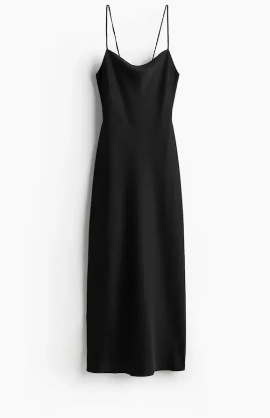 Šaty na ramínka s vázacím detailem, H&M, 719 Kč