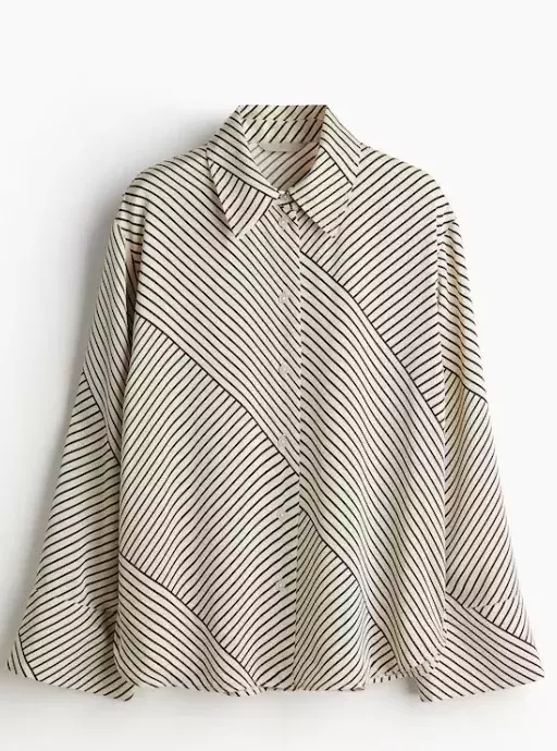 Vzorovaná saténová košile, H&M, 719 Kč