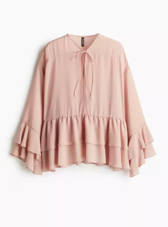 Šifonová halenka s volánky, H&M, 479 Kč