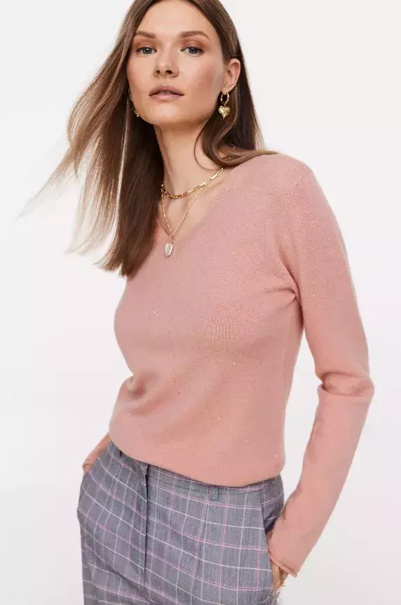 Svetr v jemně růžovém odstínu, Taranko, 1 790 Kč