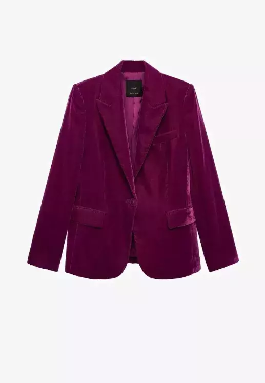 Fialové sako z veluru, Mango, 2 299 Kč