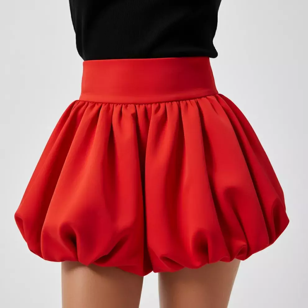 Oblékněte nabíranou sukni zářivé barvy a budete vypadat zase jako holčička. 