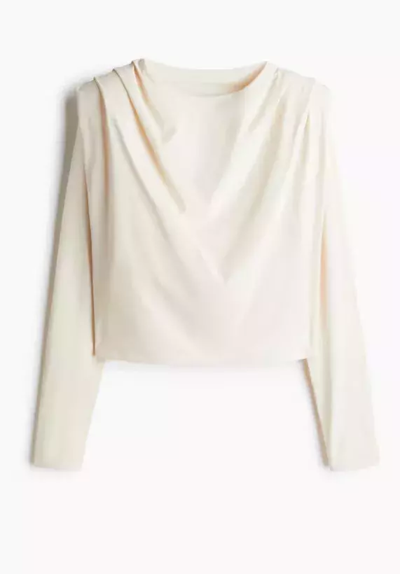 Top se sklady a ramenními vycpávkami, H&M, 479 Kč