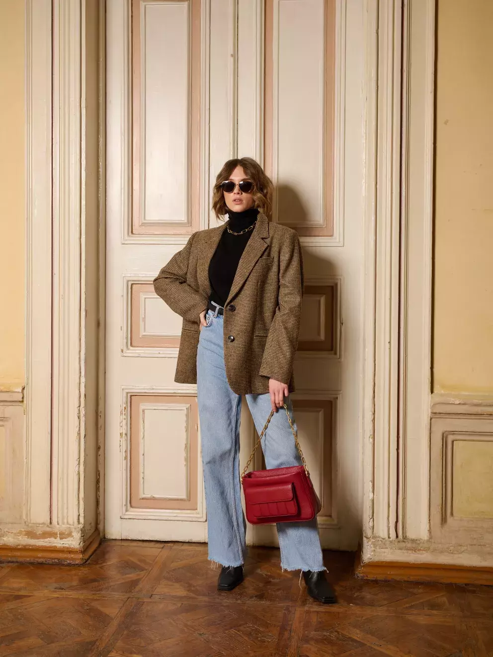 čokoládově hnědé sako