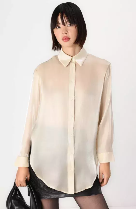 Oversized saténová košile, ONLY, 890 Kč