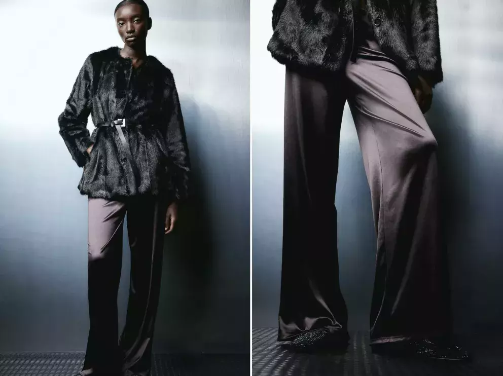 Rovné žerzejové kalhoty