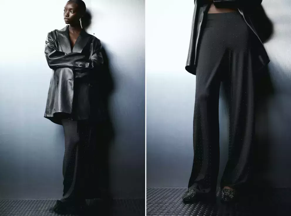 Rovné žerzejové kalhoty,