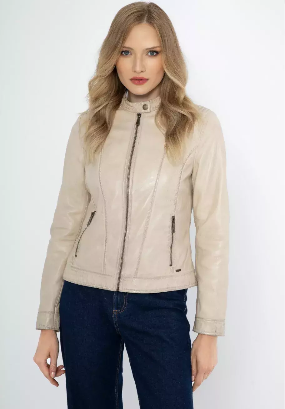 Klasická dámská kožená bunda