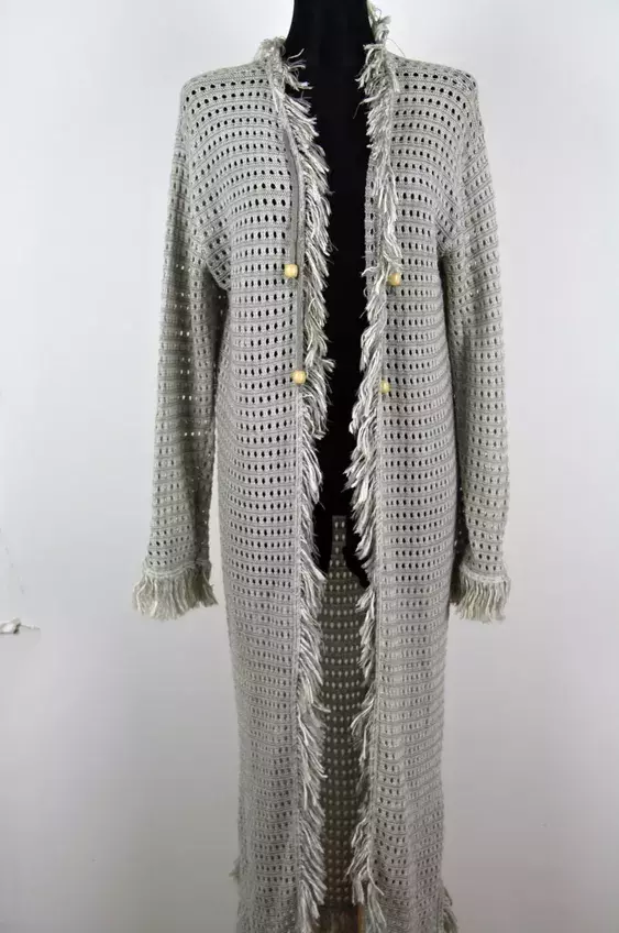 Šedobílý kardigan