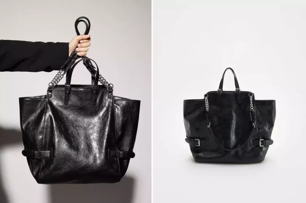 Kabelka shopper s přezkami