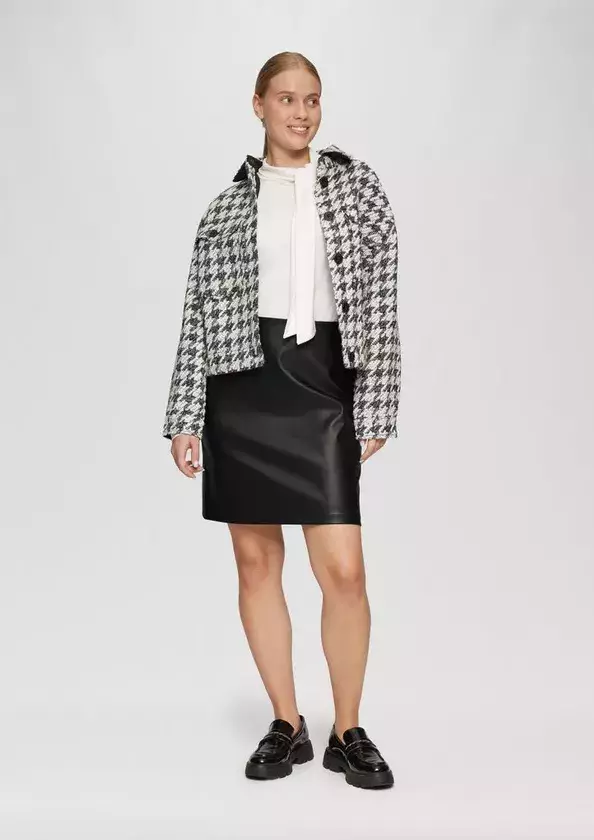 kožená sukně černá