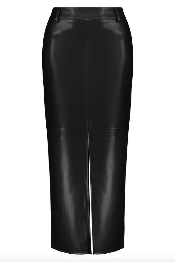 kožená sukně černá