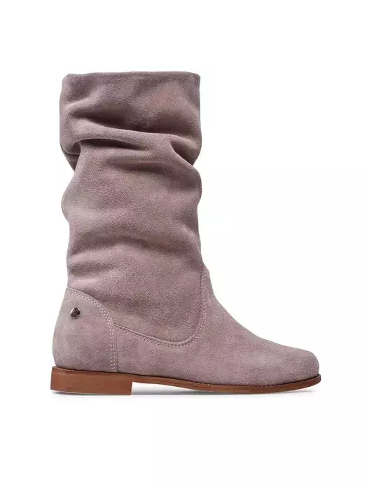 boho kozačky růžové