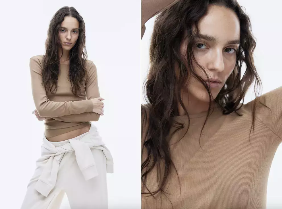 Žebrované žerzejové triko