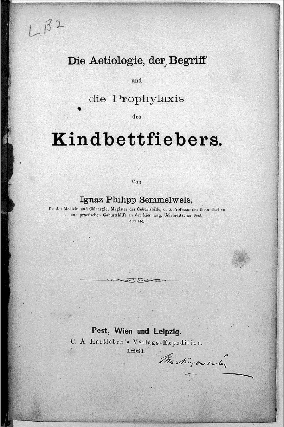 kniha o horečce omladnic od Semmelweise