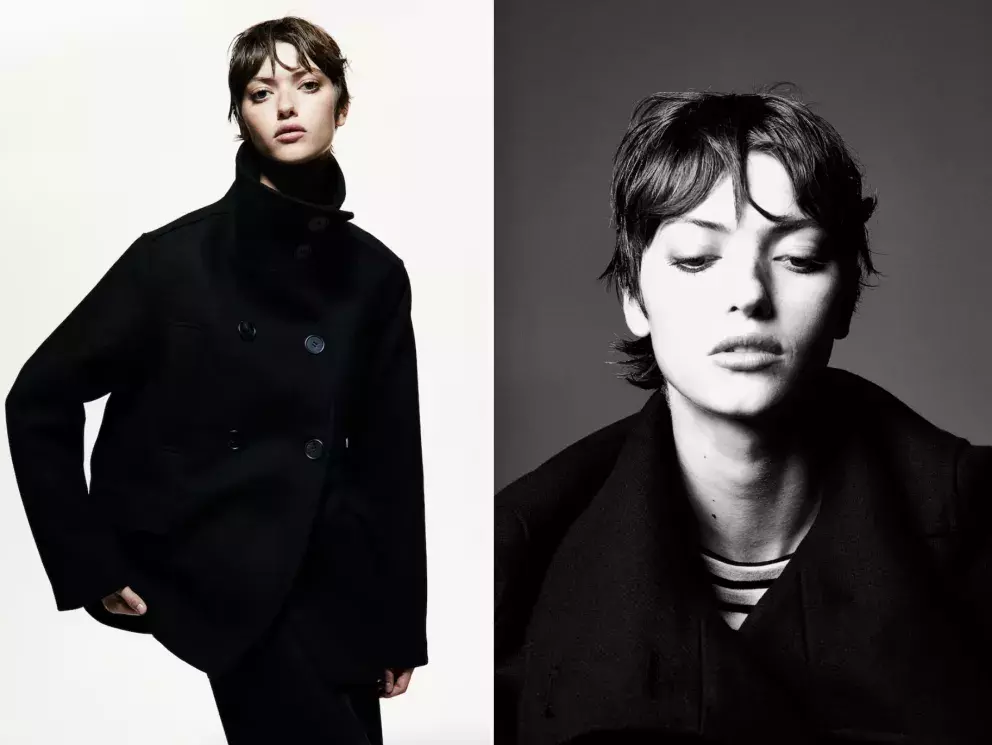 Krátký kabát s vysokým límcem