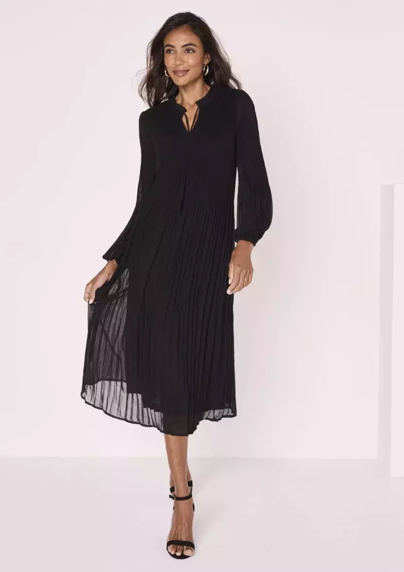 Plisované midi šaty