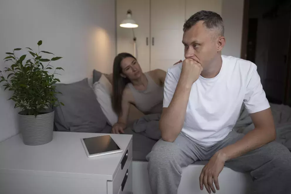 muž, žena, problém, hovor