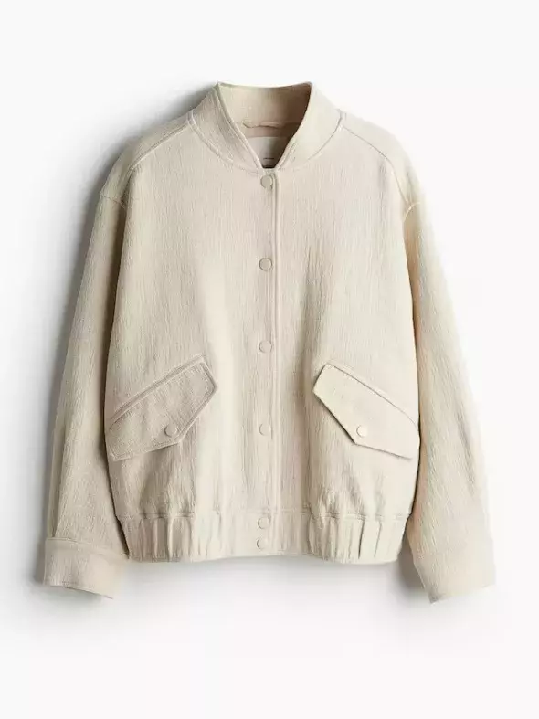 Bomber z lněné směsi, H&M, 949 Kč