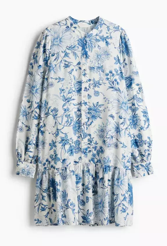 Vzorované viskózové šaty, H&M, 479 Kč