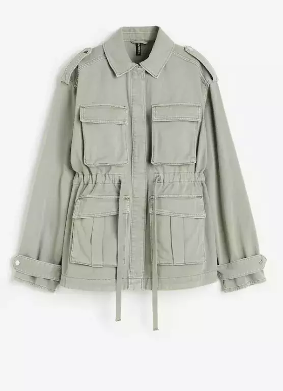 Bunda utility z bavlněného kepru, H&M, 749 Kč