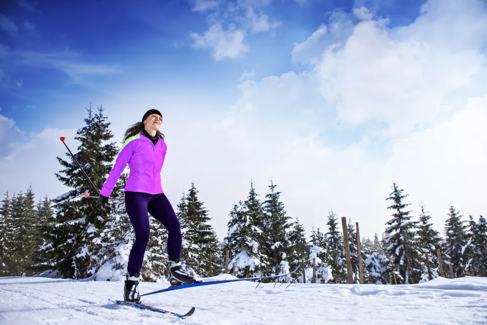 žena na běžkách, oblečení