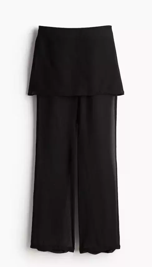 Rafinované šifonové kalhoty se sukní, H&M, 359 Kč