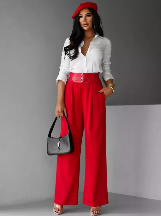 Kalhoty s vysokým pasem