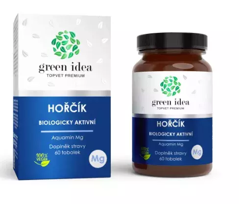 <p><strong>Biologicky aktivní HOŘČÍK, Green Idea, 60 ks, 198 Kč</strong></p>

<p>Hořčík Aquamin se získává z čistých vod Irského moře. Je to nejúčinnější a optimálně absorbovatelná forma hořčíku (hydroxidová a citrátová forma). Jedná se o přírodní, biologicky aktivní hořčík organického původu.</p>
