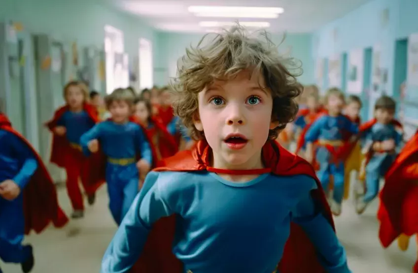 Chlapec jako superman