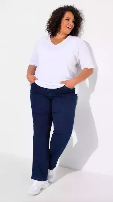 <p>Džíny Mony, zúžené nohavice, Ulla Popken, 1799 Kč</p>
