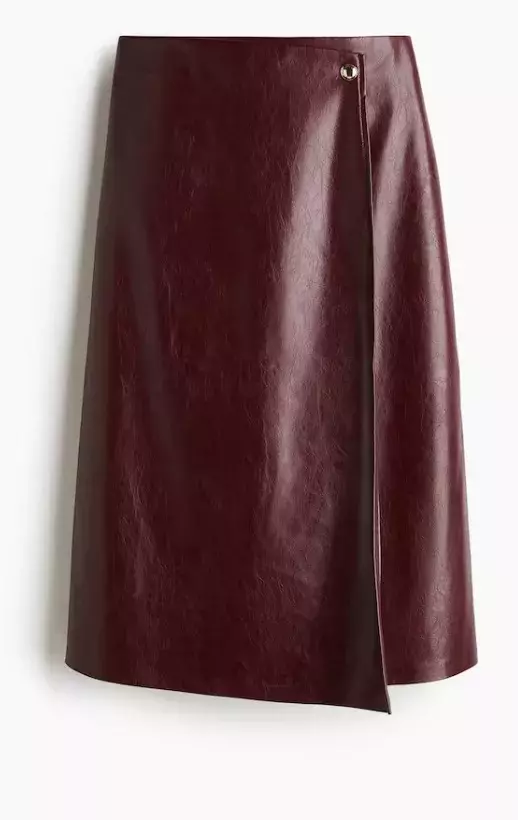 Sukně s povrchovou úpravou a s křížením, H&M, 959 Kč