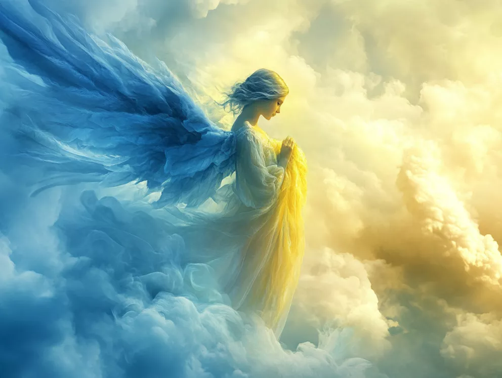 anděl v oblacích