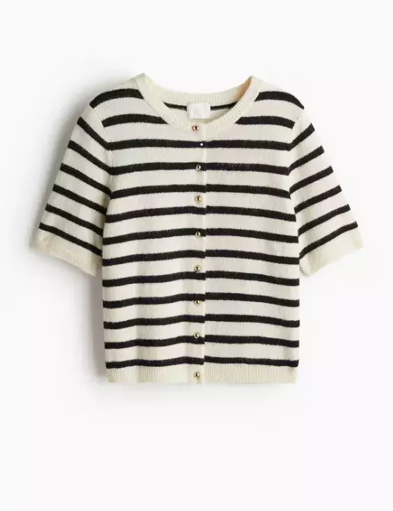 Pletený propínací svetr, H&M, 479 Kč