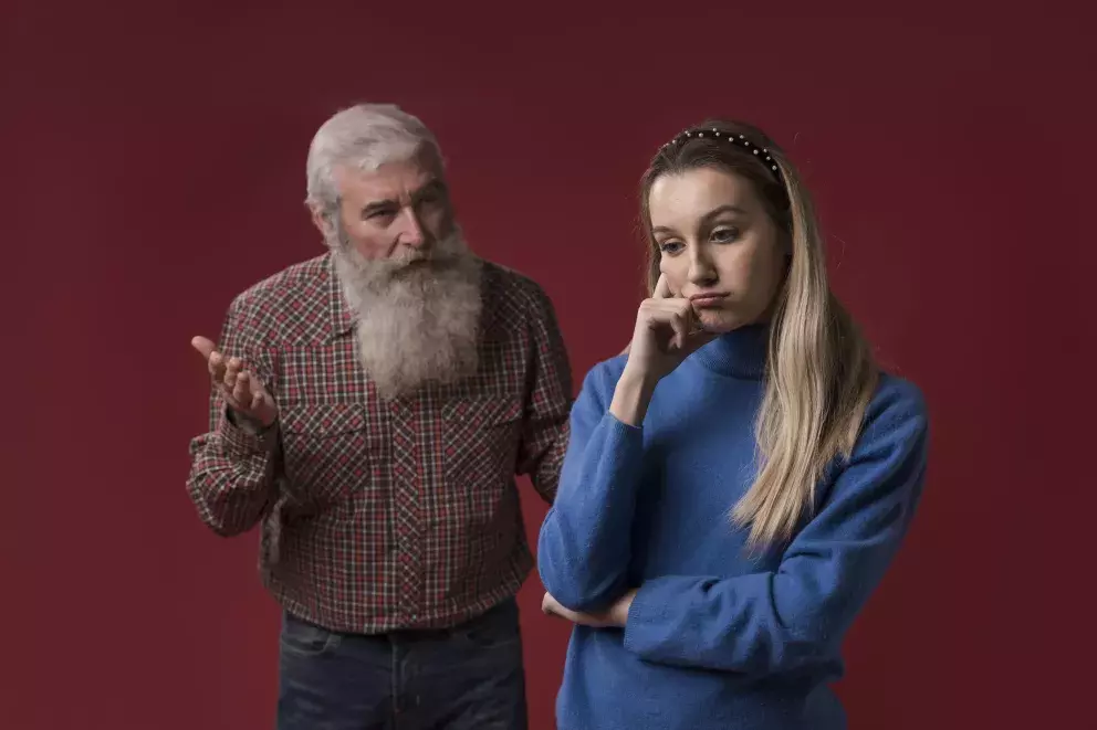 muž, žena, otec a dcera, problémy