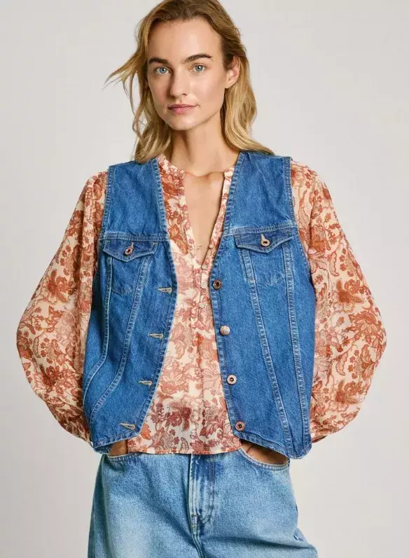 Denimová vesta, Pepe Jeans, 1 232 Kč