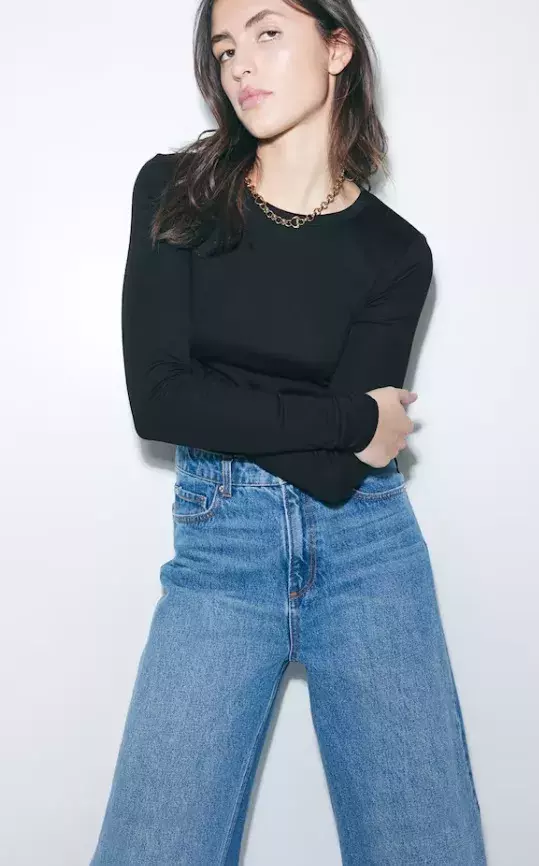 Žerzejové triko s dlouhým rukávem, H&M, 239 Kč