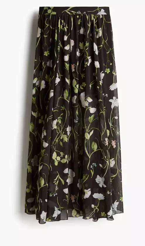 Šifonová maxisukně, H&M, 839 Kč