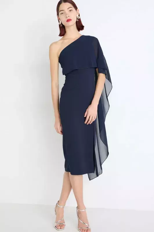 Koktejlové šaty přes jedno rameno, WAL G., 864 Kč