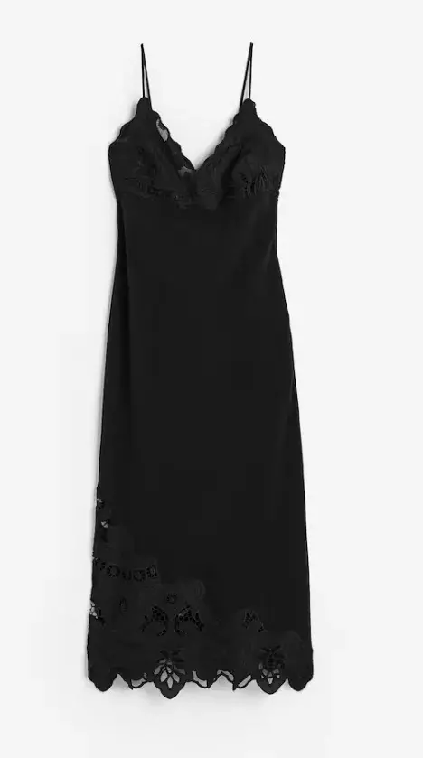 Šaty na ramínka s vázacím detailem, H&M, 719 Kč