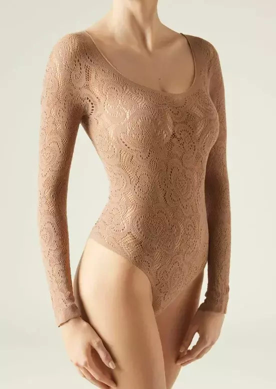 Krajkové body v tělové barvě, Calzedonia, 859 Kč