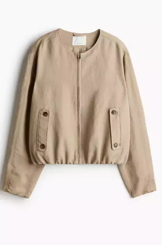 Bomber z lněné směsi, H&M, 1 199 Kč