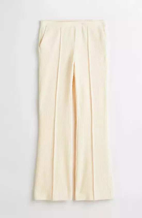 Žebrované velurové kalhoty, H&M, 349 Kč