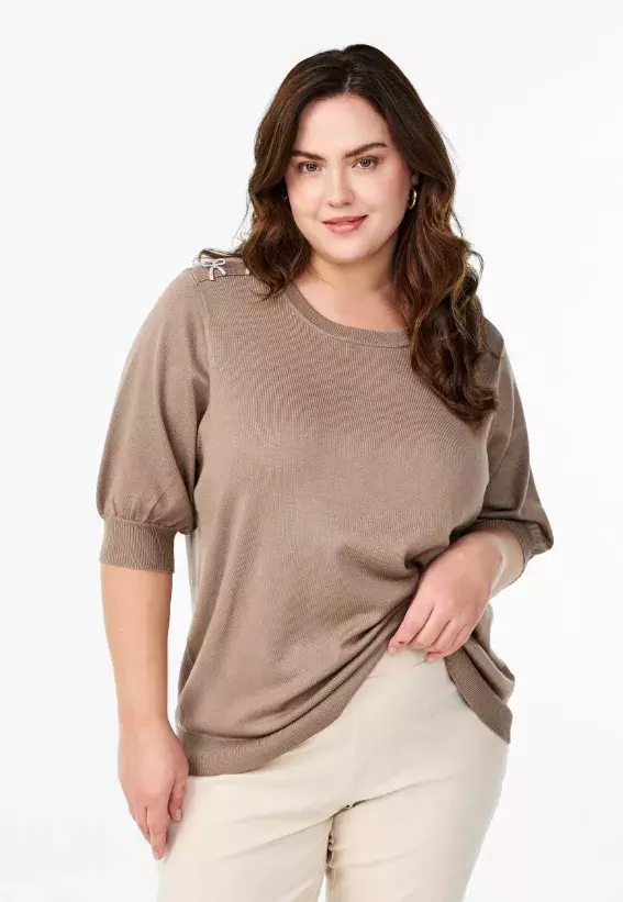 Béžová blůza XXL, Zizzi, 1 599 Kč