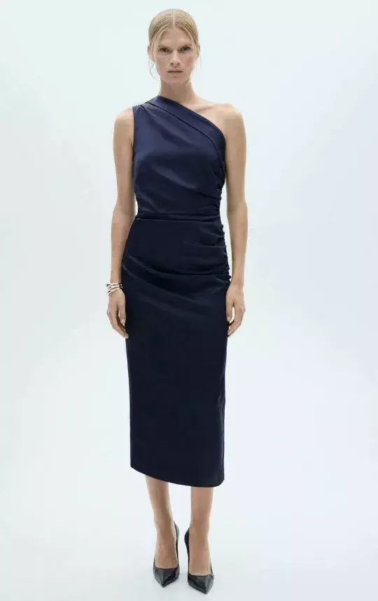 Společenské šaty přes rameno, Mango, 799 Kč