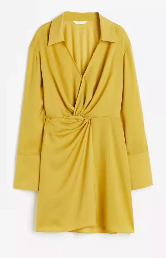 Košilové šaty se stočeným detailem, H&M, 349 Kč