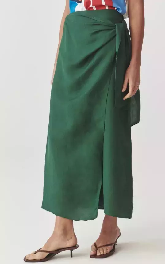 Lněná zavinovací sukně, TATUUM, 1 399 Kč